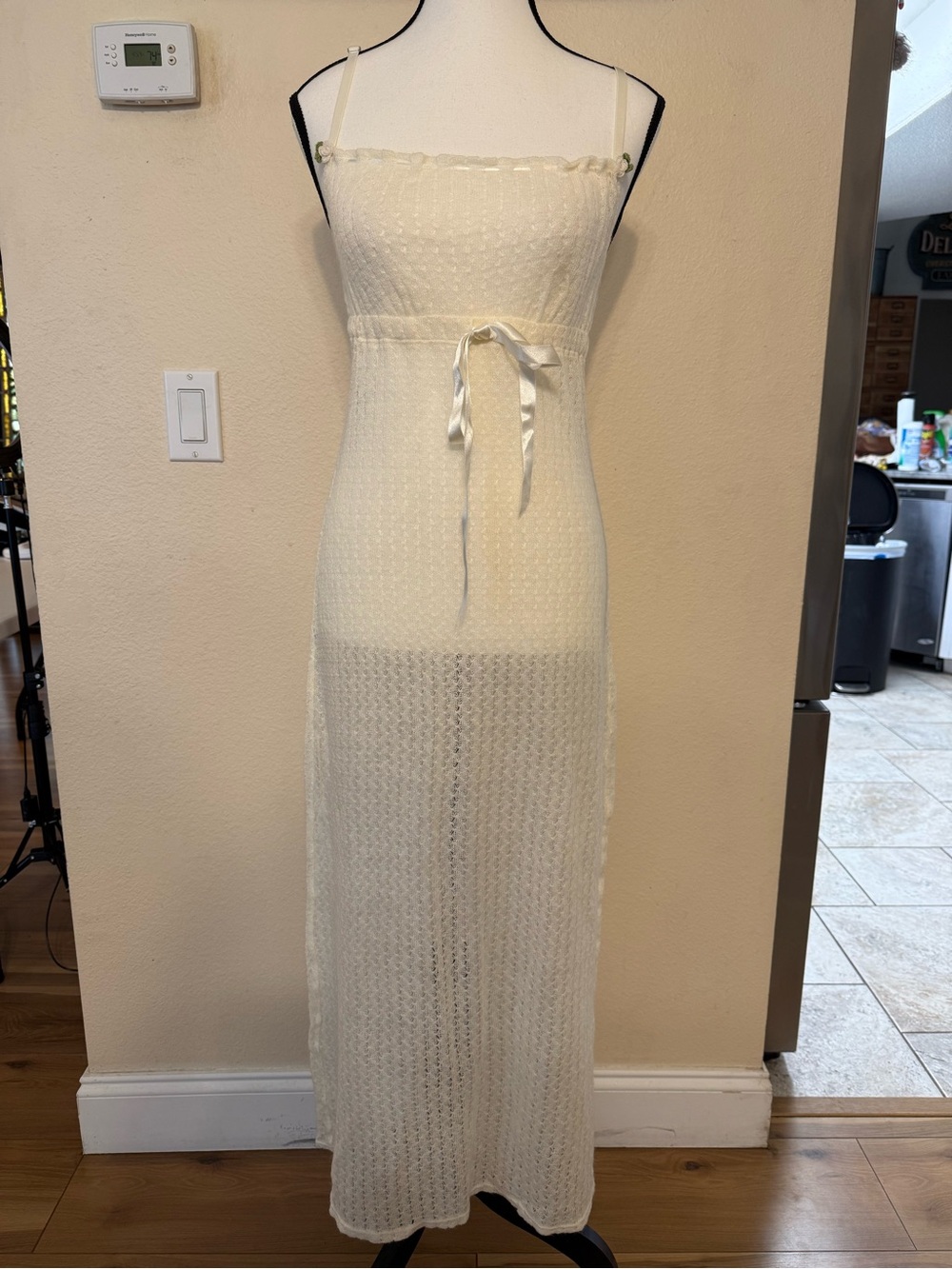 VTG Victoria’s Secret Crochet Maxi Y2K Boho Fairycore Cottagecore Beach Dress M